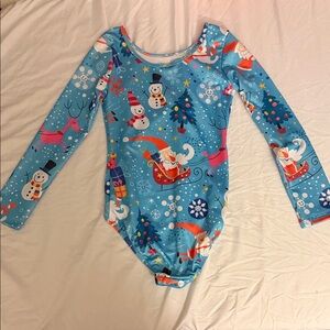 Blue Christmas themed Leotard